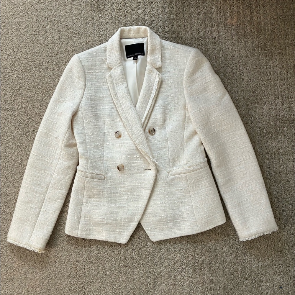 Banana Republic Textured Double Breasted Blazer Size 0